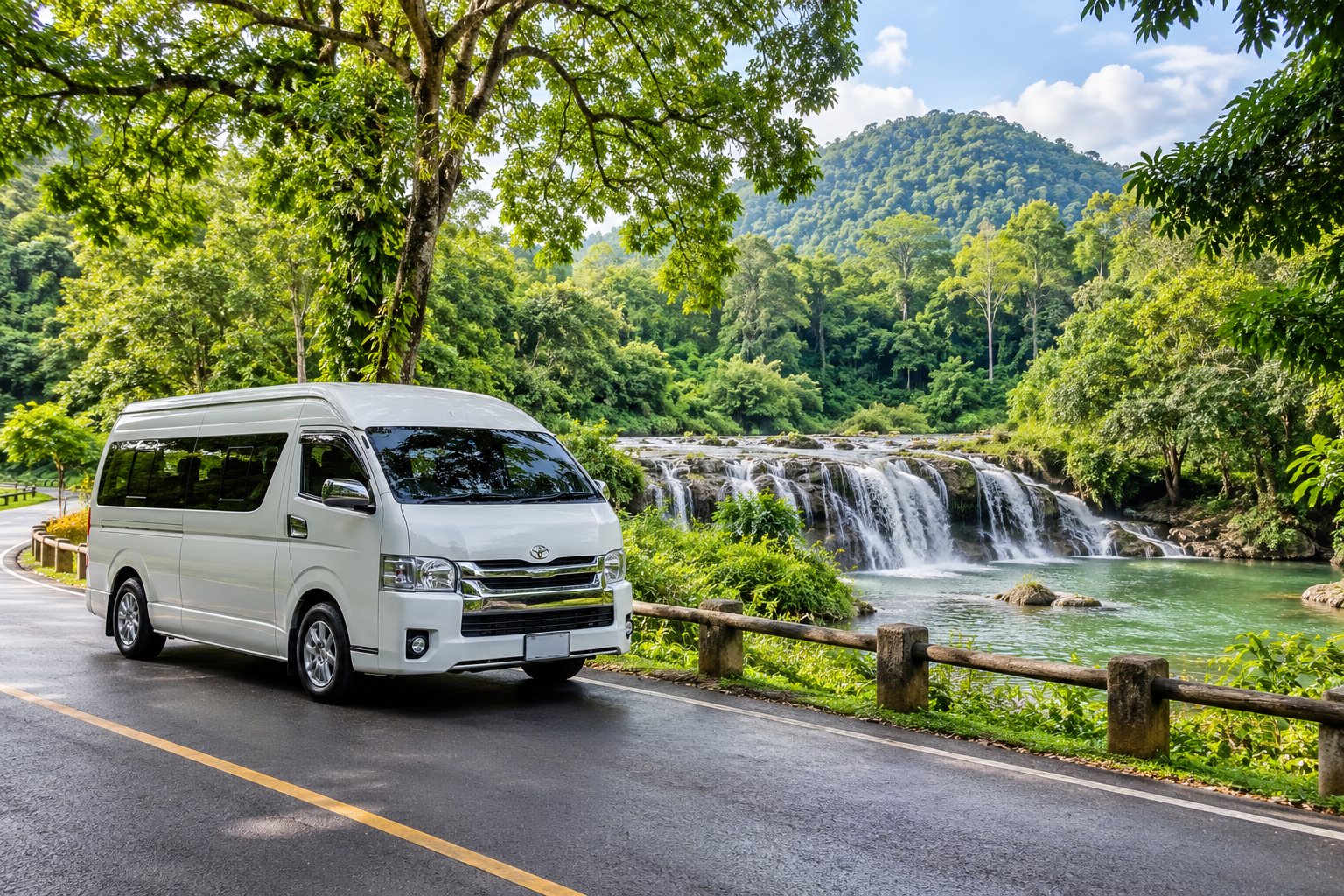 Bangkok to Chet Sao Noi waterfall by private van: a calmer Saraburi nature day.