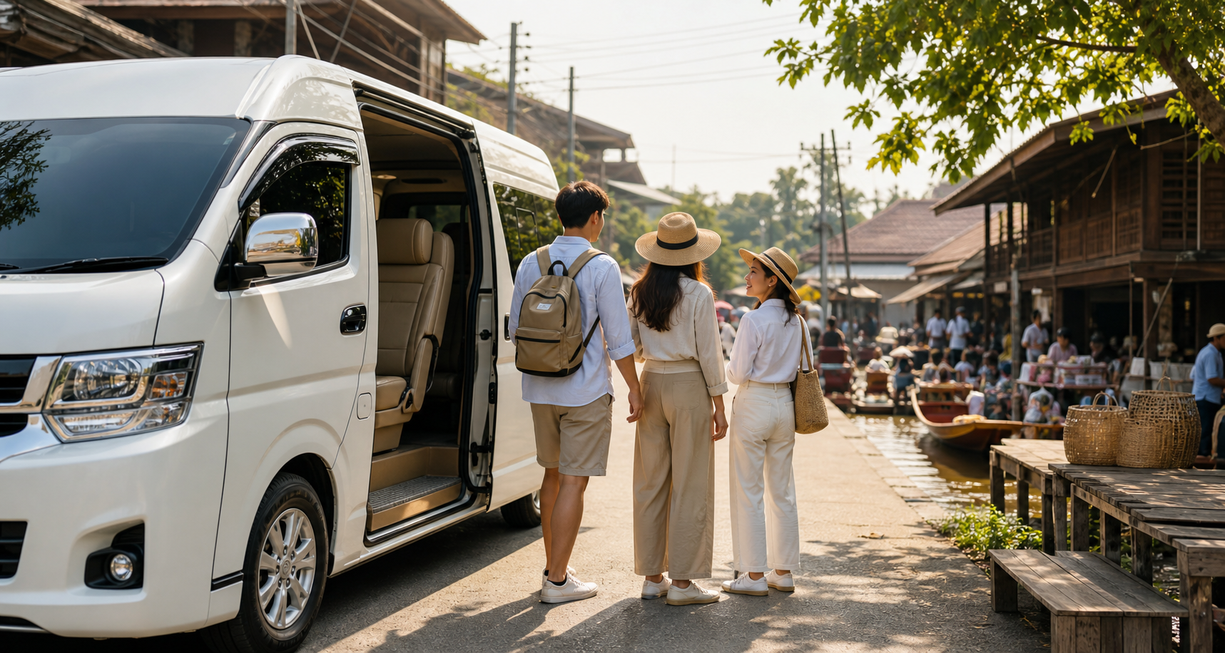 Bangkok floating market and railway market by private van: the calm one-day route.