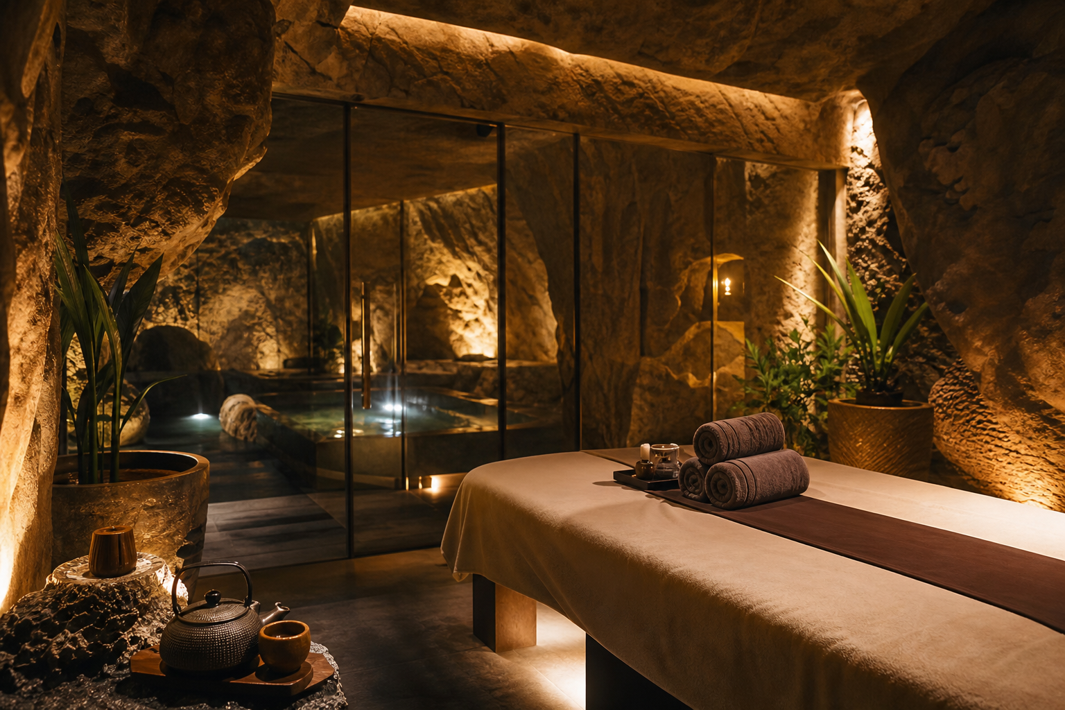Cave inspired Bangkok wellness lounge inspired by Cavernes Bangkok