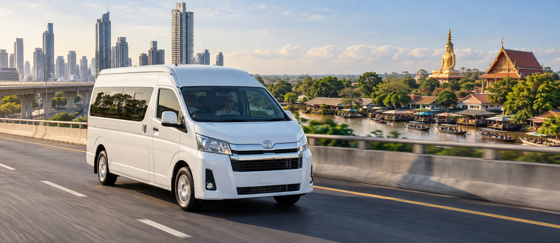 Bangkok to Suphan Buri by private van: a calmer heritage and market day.