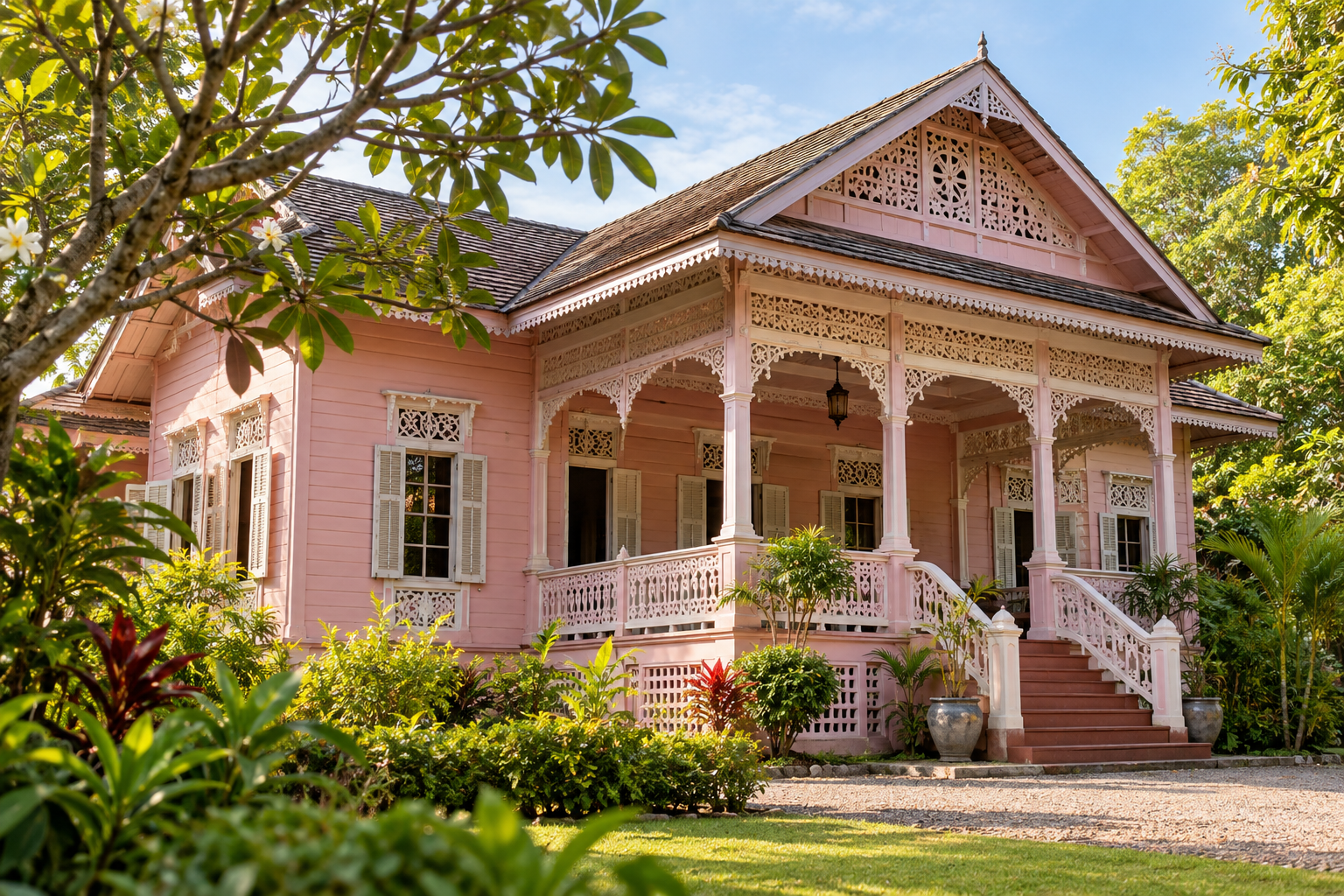 AI-generated illustration of a Phrae-inspired historic house