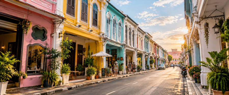 How to connect Phuket Old Town and coastal viewpoints without rushing.