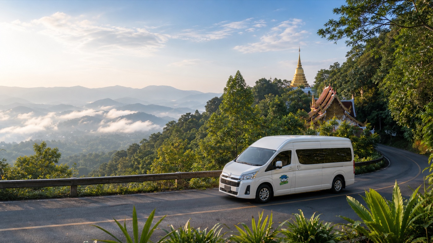 Private van in the Chiang Mai mountains